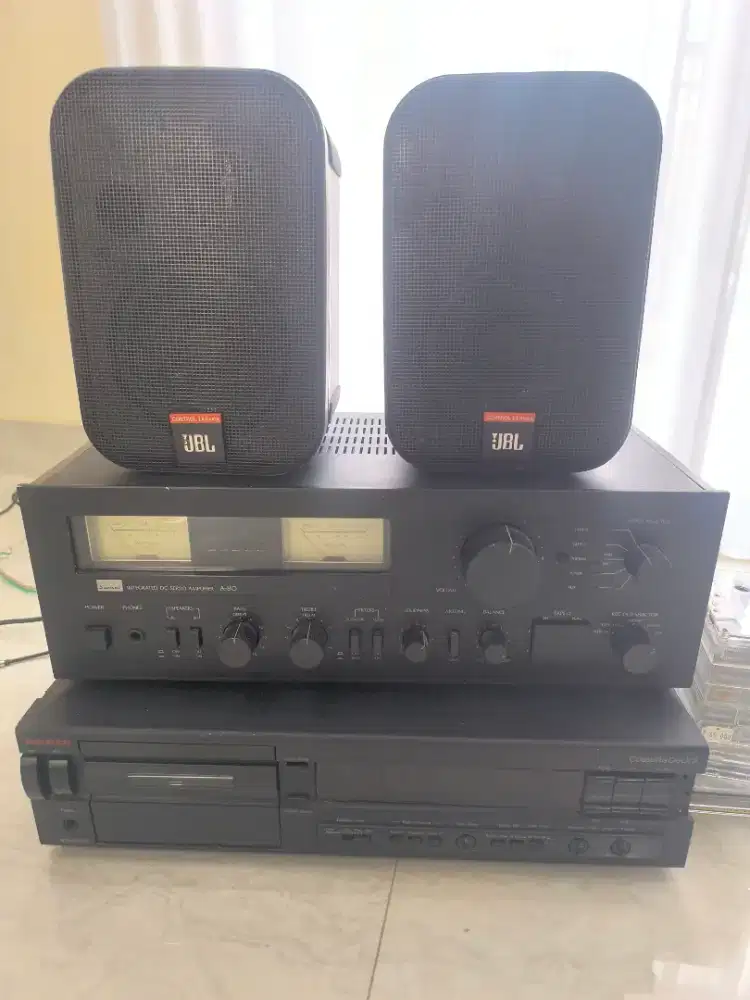 Paket HiFi Vintage Sansui A80+JBL Control 1 Xtreme+Nakamichi Tape Deck