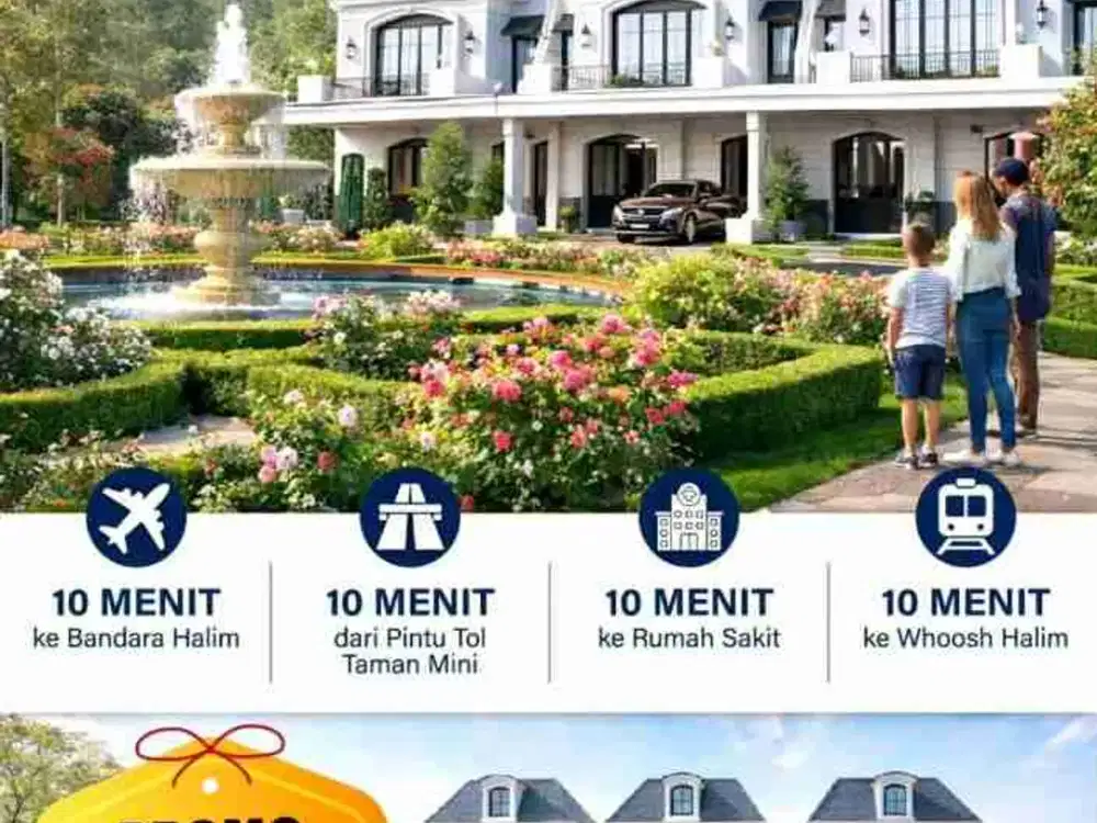 PERUMAHAN DEKAT BANDARA HALIM, TMII, PUBLIK TRANSPORTATION.