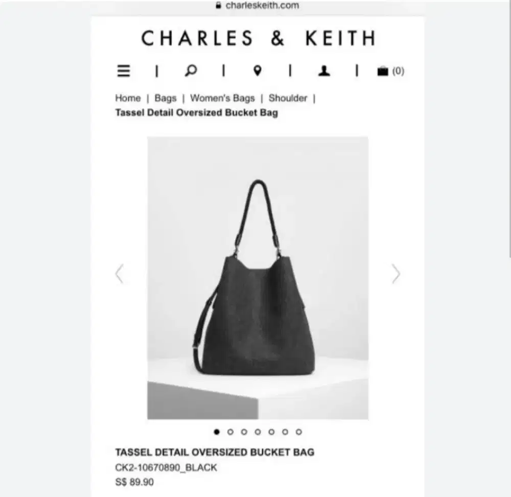Tas Tote Bag Charles & Keith Original Ada Tag