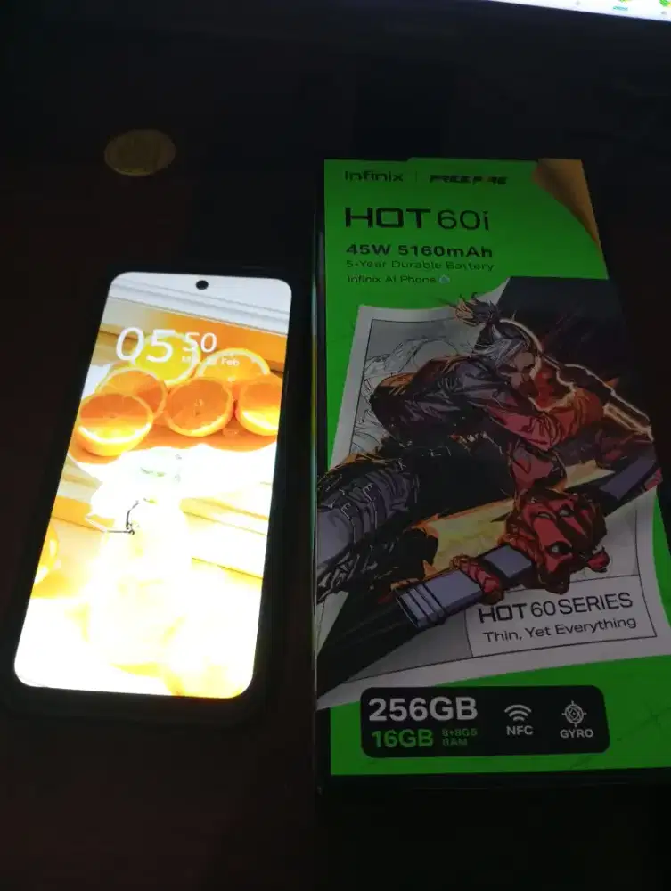 Jual infinix hot 60i ram 8-256 hitam