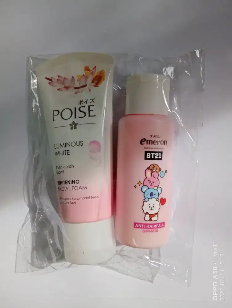 [PAKET] Sabun Anti Acne Luminous White & Emeron  Anti Hairfall Shampoo
