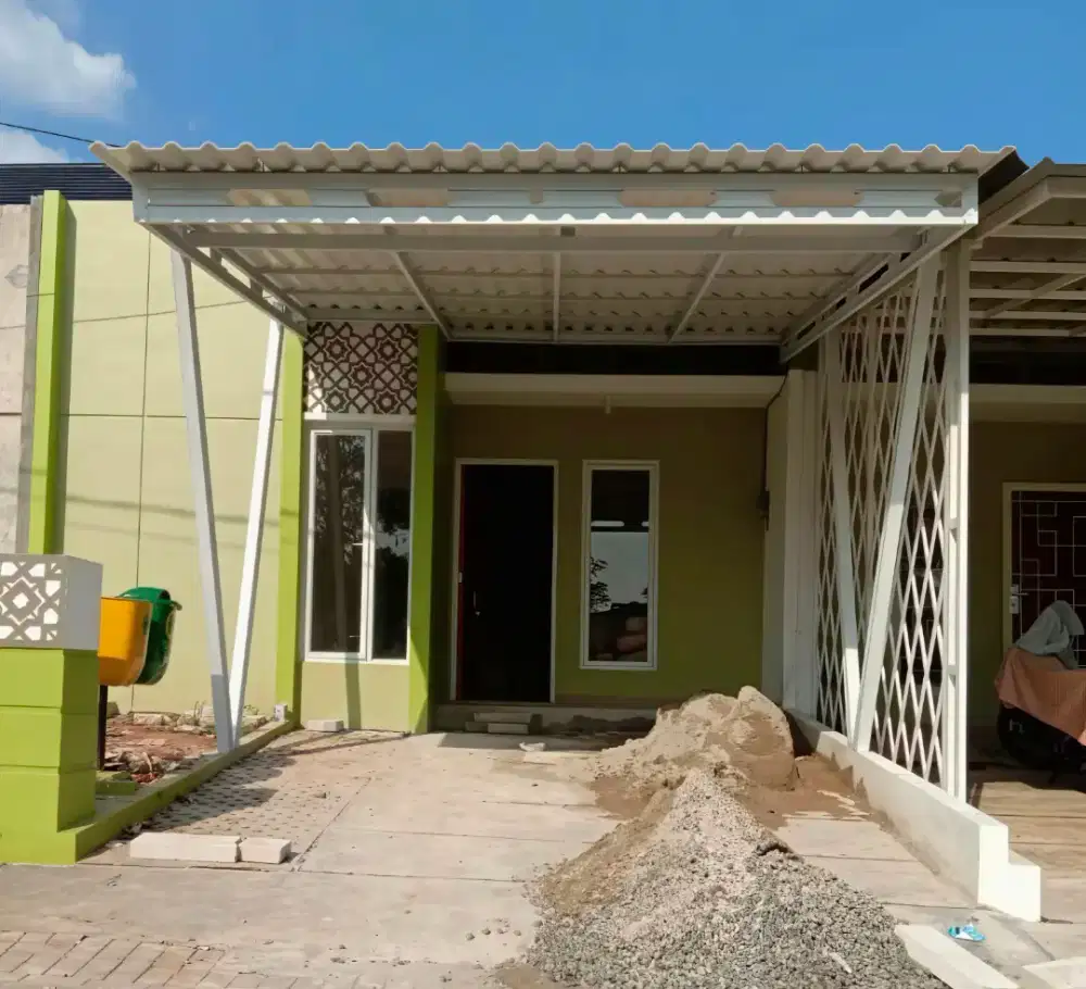 Pasang kanopi atap alderon double layer