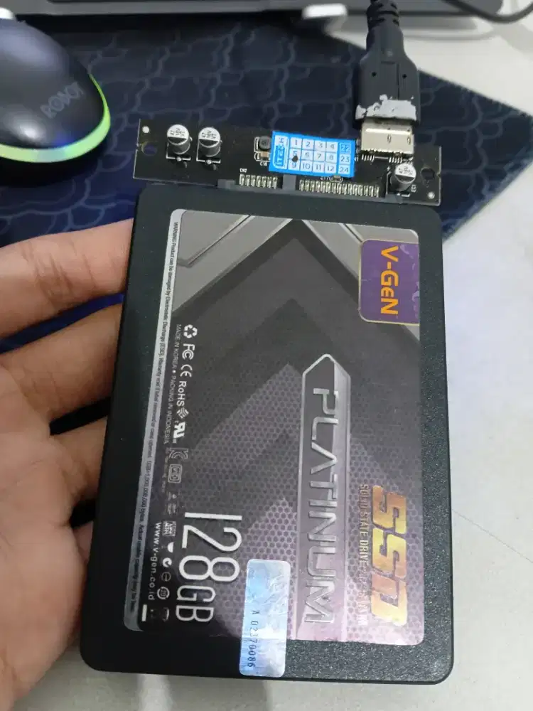 SSD V-Gen Platinum 128GB SATA 2.5” | Health 98% | Normal & Siap Pakai