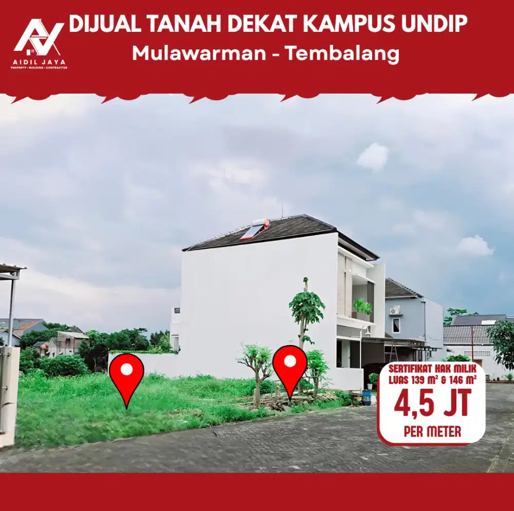 Tanah Murah Mulawarman Dekat Kampus UNDIP
