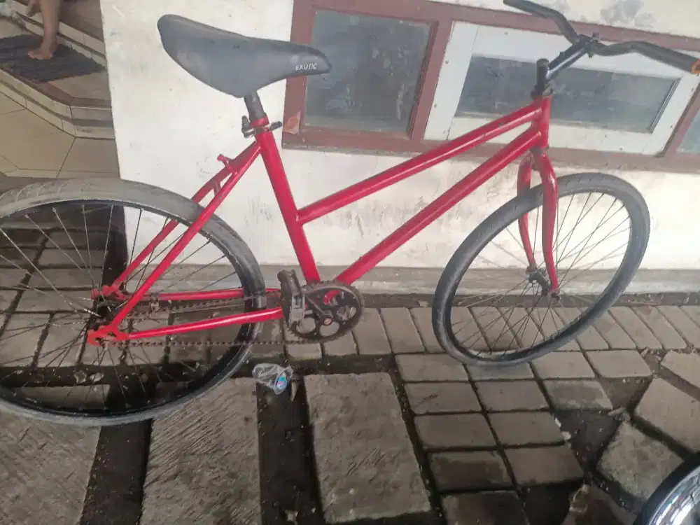 Sepeda fixie rem terpedo ban tebal semua siap pakai