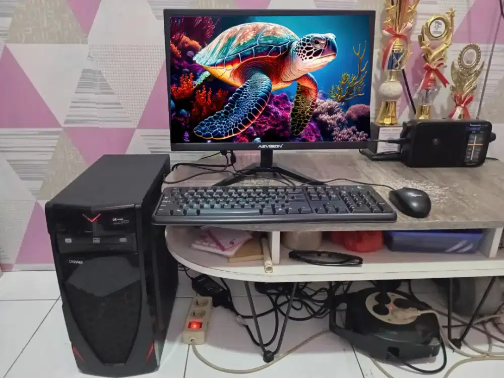 PC GAMING DESIGN + LCD 16 + RAM 8 GB + HD 500 GB + GAMES FILM APP