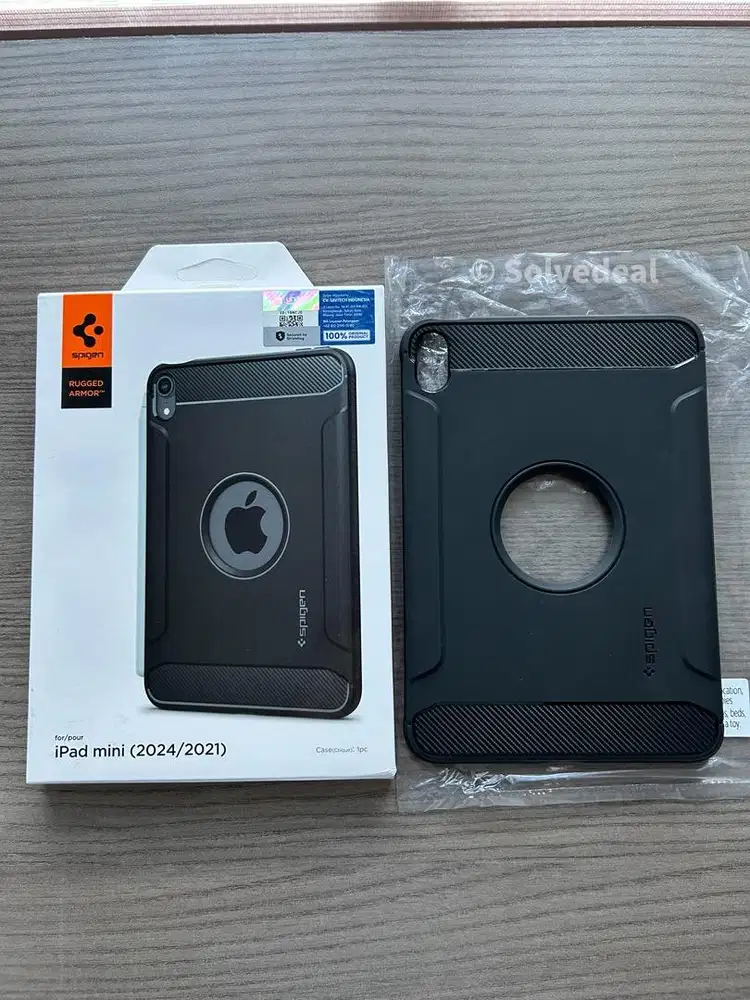 Spigen Case iPad Mini 6 / 7 Rugged Armor Carbon — Premium Protection