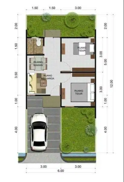 CLUSTER ITERA DIPINGGIR JALAN UTAMA DDEKAT JALUR DUA KORPRI DP MURAH