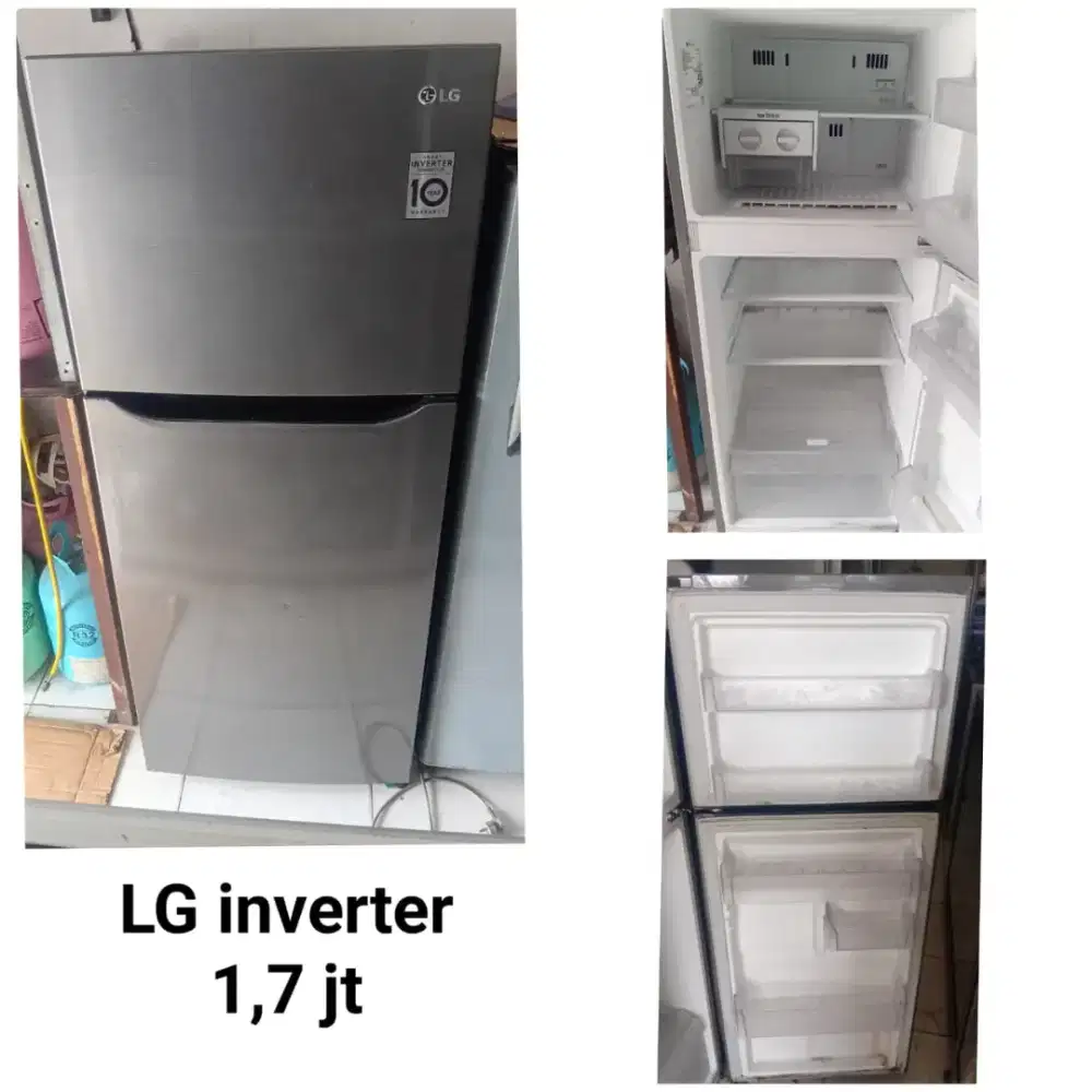 Kulkas 2pintu LG bekas bergaransi