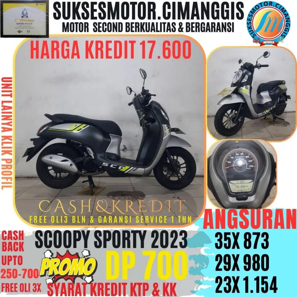 DP 700 SCOOPY SPORTY PROMOTERMURAH CASHBACK UPTO700RBU FREEOLI3X