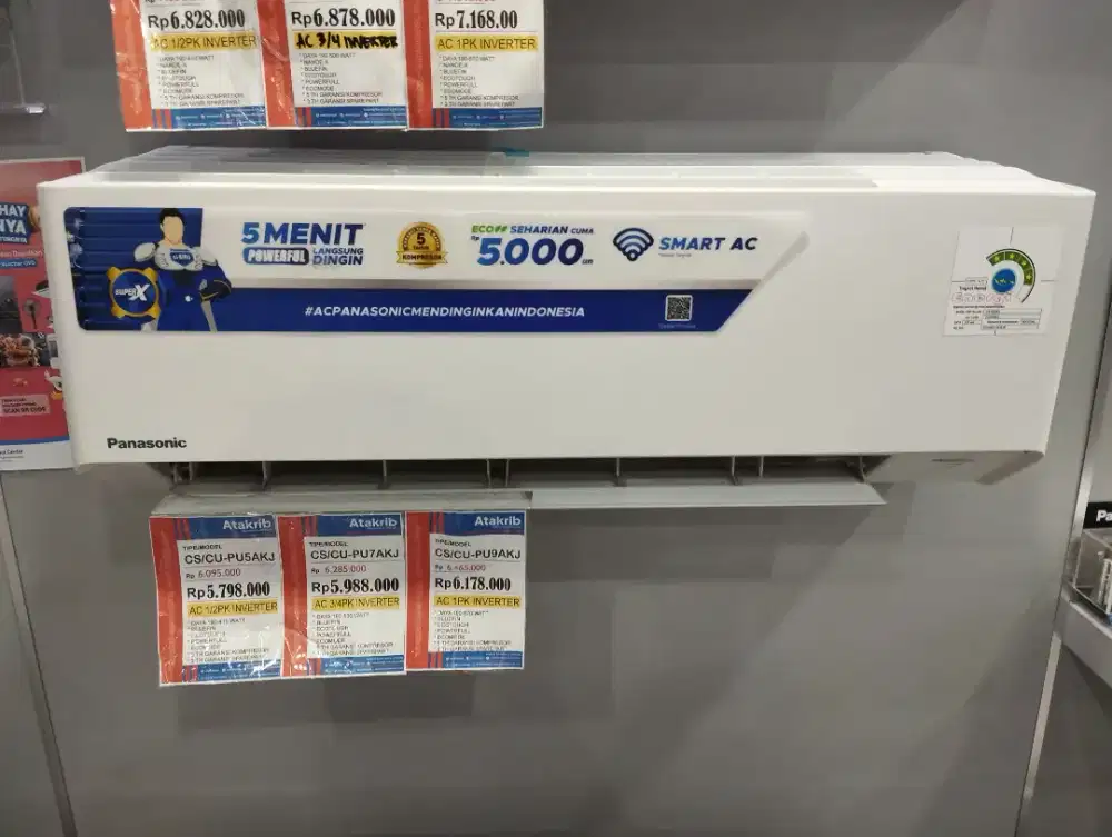 PANASONIC AC 1/2PK INVERTER bisa dicicil