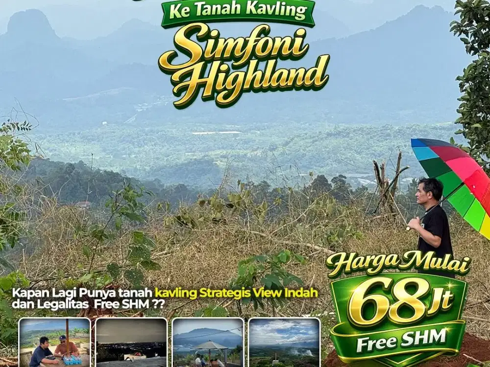 luas dan mureah! kavling villa di puncak cuma 40jt an