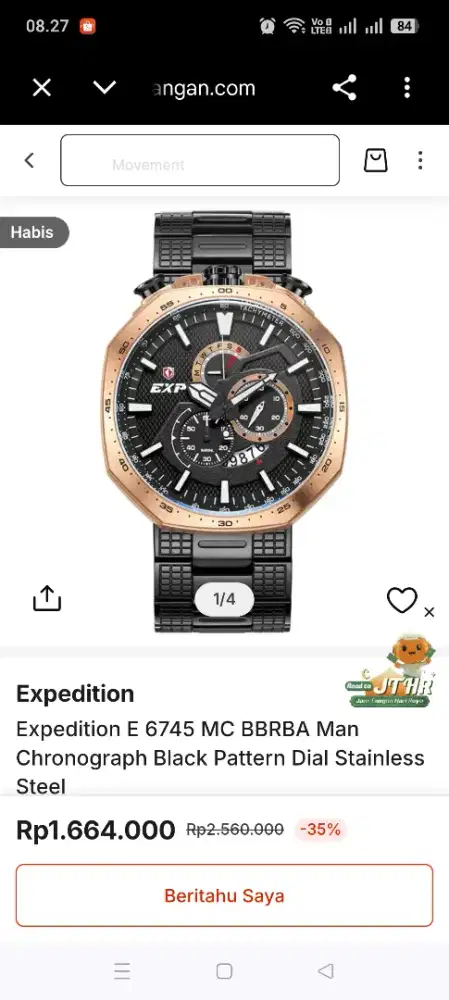 Jam tangan expedition (EXP) - Second Original Full Set