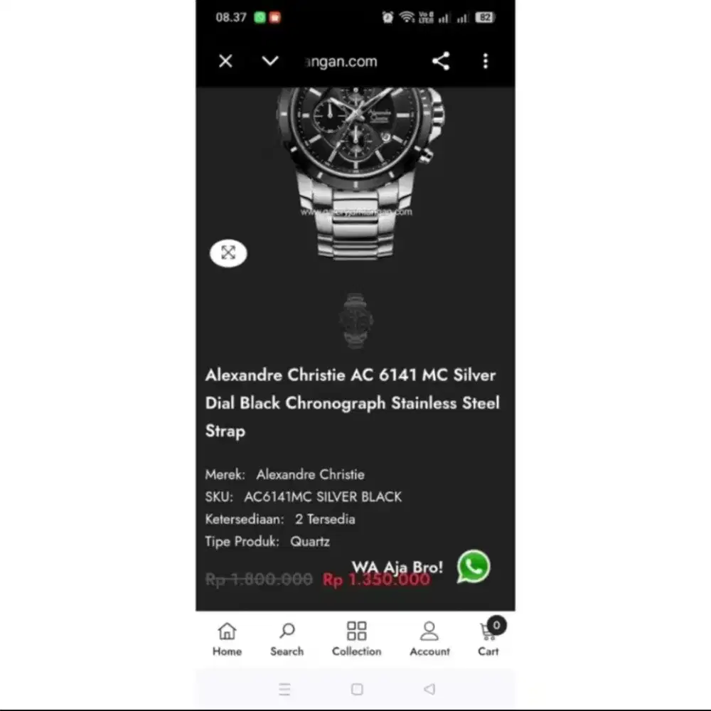 Jam Tangan Alexandre Christie - Second Original