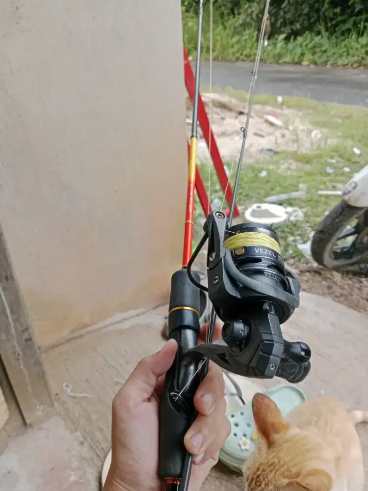Joran pancing capung dan rell 1 set