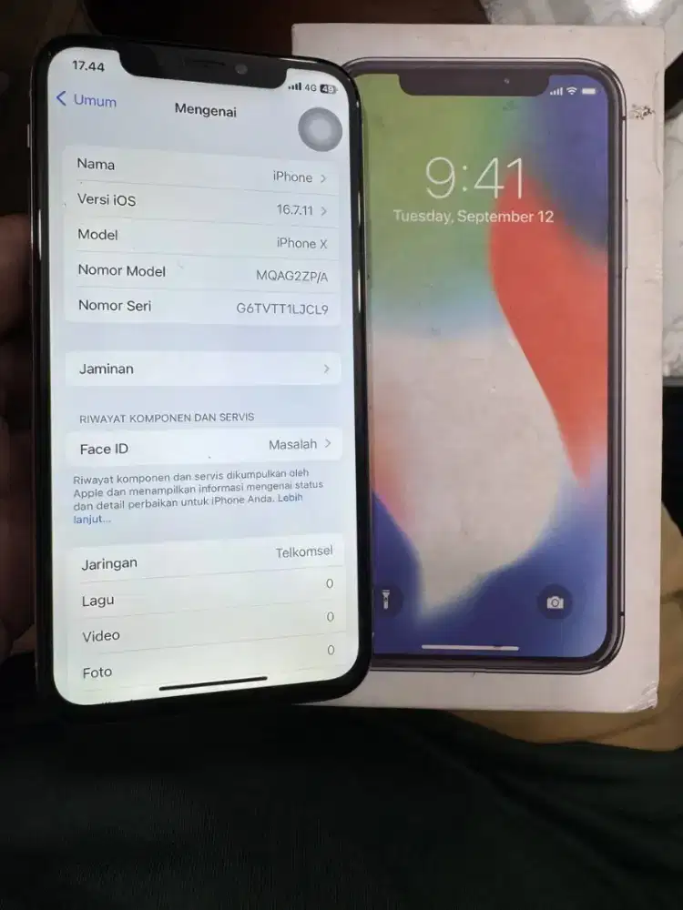 Iphone X 256Gb all operator ud lMa bnget pke aman bs tker tmbh