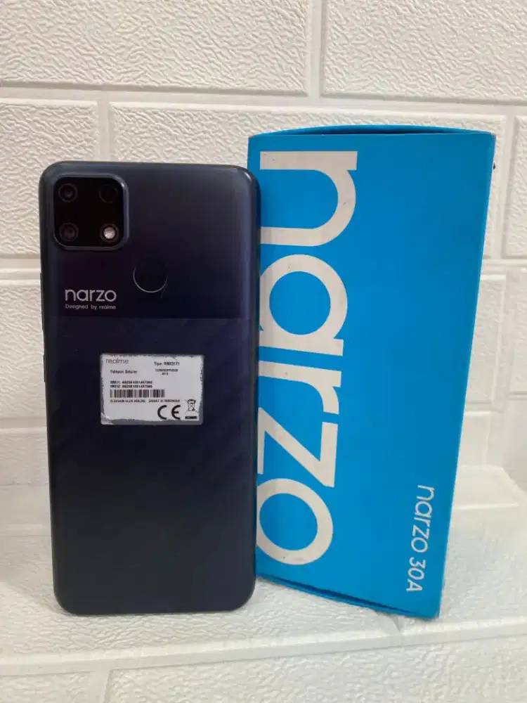 Realme narzo 30a 4/64 full set segel
