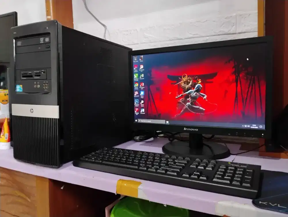 Pc editing intel core i7 + ram 8gb + vga amd + monitor 19inch fullset