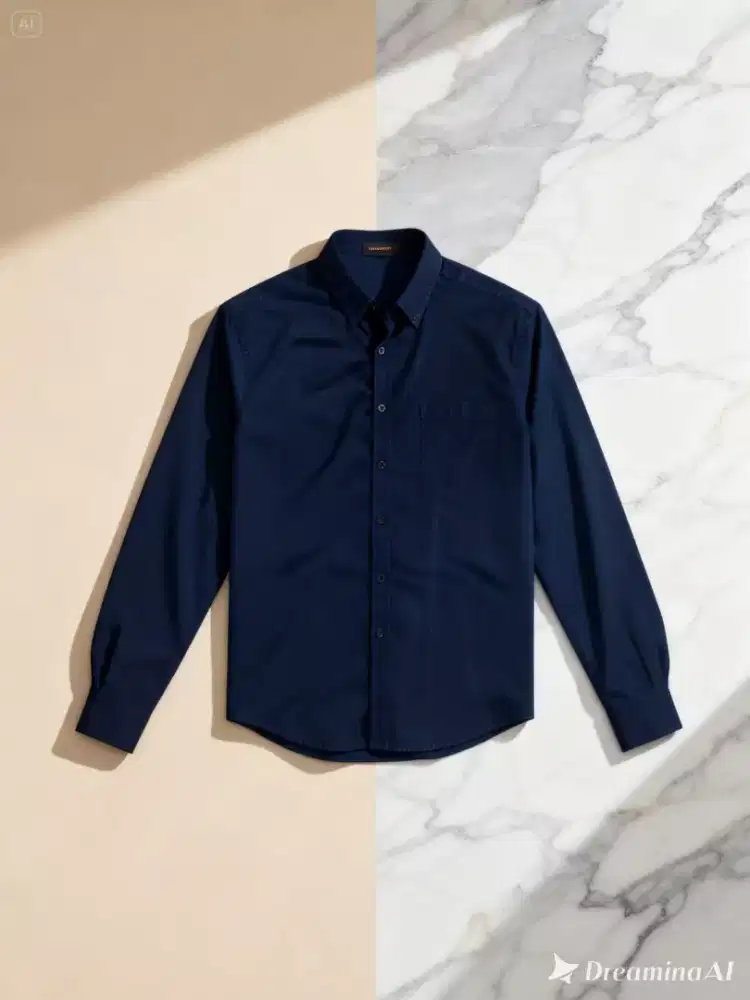 Kemeja Biru Dongker Gufo