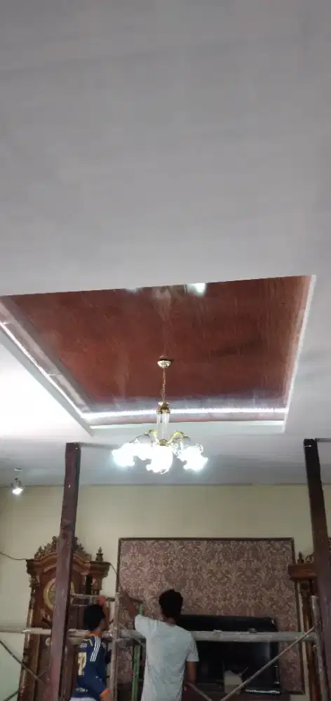 Plafon gipsum dan pvc