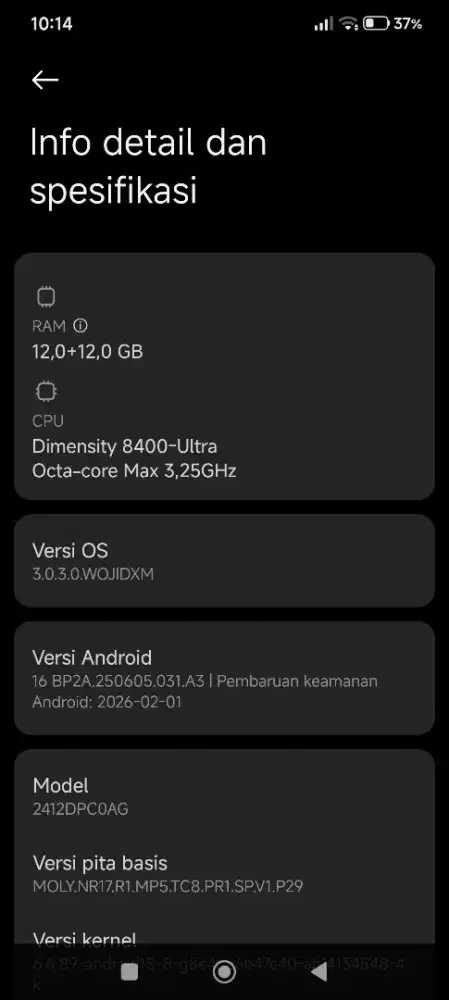 Jual poco x7 pro 12/256 mulus