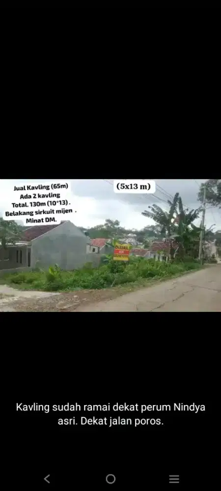 TAnah Siap Bangun Murah Depan jalan