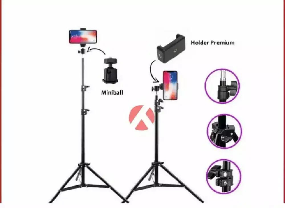 Paket tripod 2 in1 camera hp
