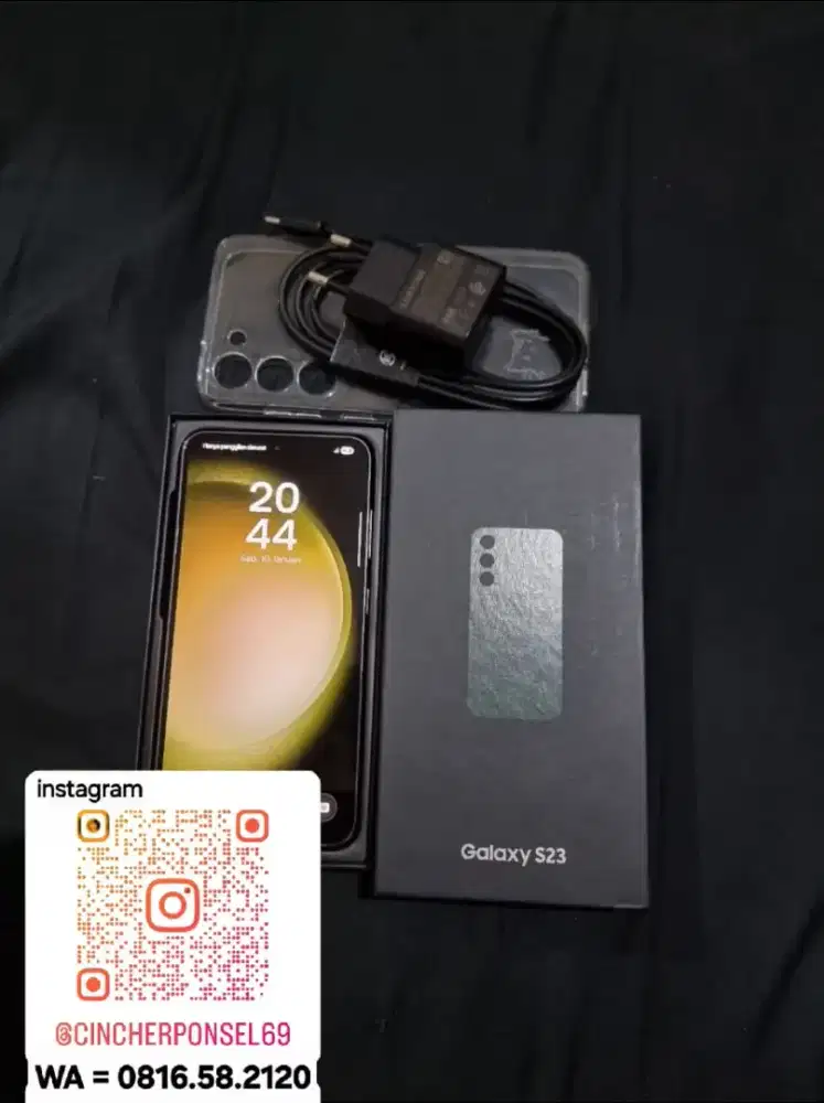 Jual hp siap pakai Samsung s23 8/256 istimewa likenew free adaptor