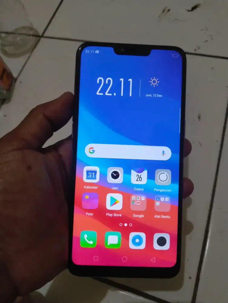 Oppo A3s  6/128  minus kaca kamera copot aman normal nokendala