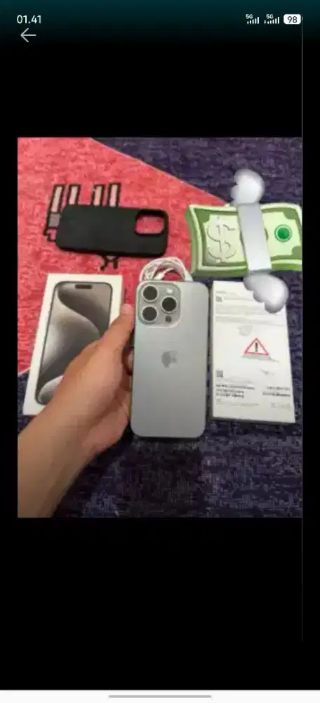 Di jual ip 15 pro natural titanium Ex ibox