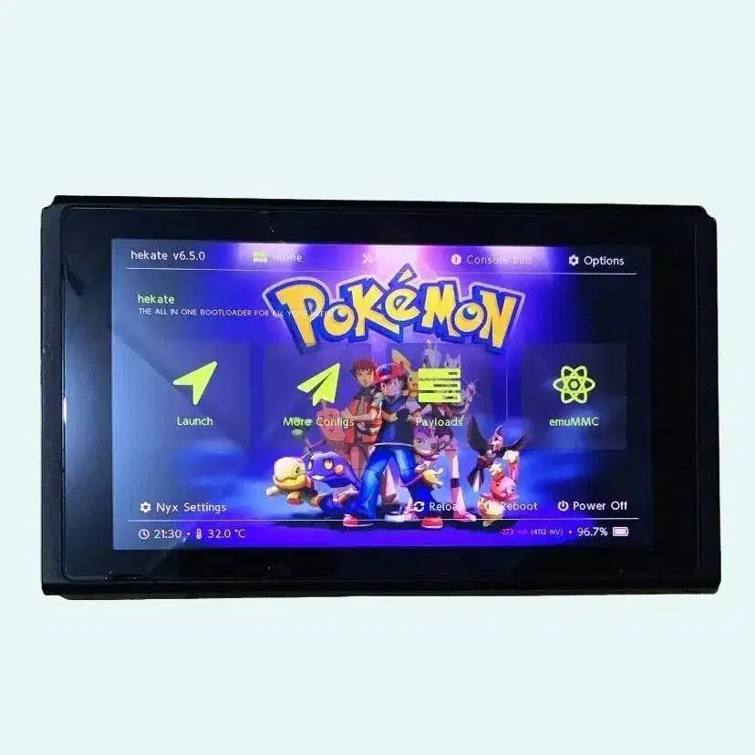 NINTENDO SWITCH V2 2022 DUALBOOT CSTM FW HARDMOD HWFLY 128