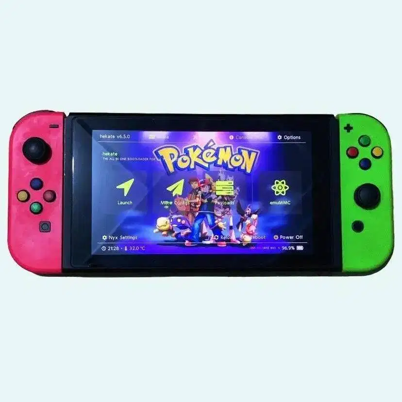 NINTENDO SWITCH V2 2022 DUALBOOT CSTM FW HARDMOD HWFLY DAN OFW 128