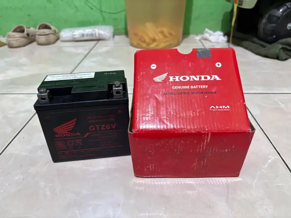 Aki motor ori honda baru pake seminggu