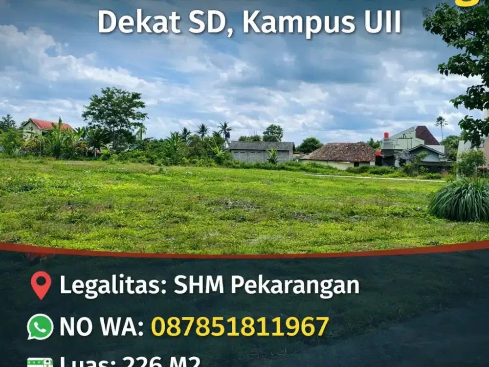 Tanah Jogja 2 MENIT SD BIAS KALIURANG SHMP