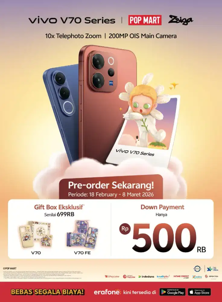 Pree Order Vivo V70 series kredit cicilan 0% dg home credit