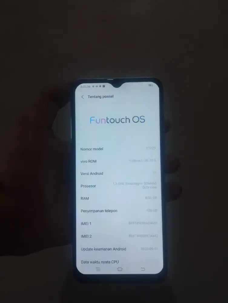 vivo y20s ram 8/128 pemakaian aja hp+casan 750 karawaci