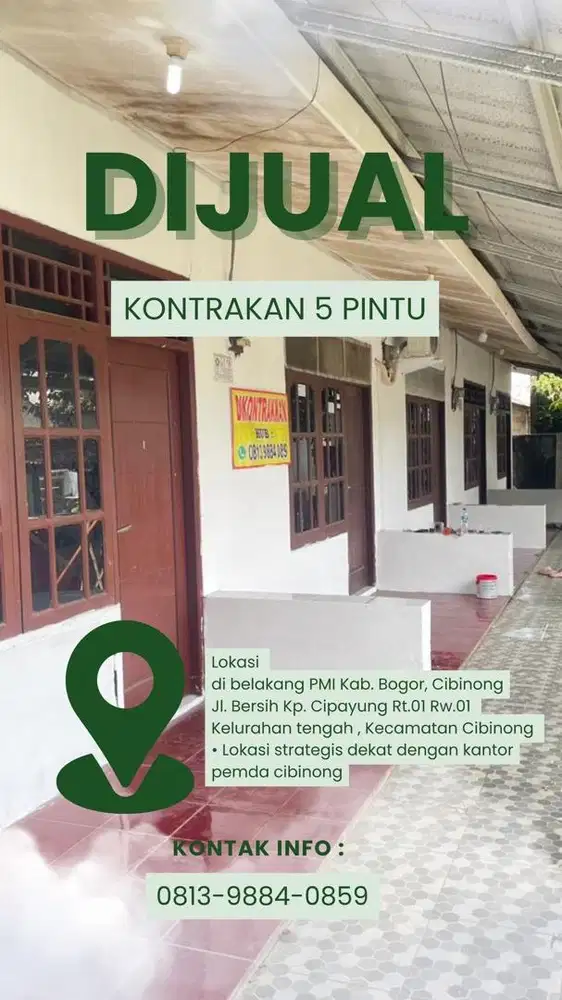 DIJUAL KONTRAKAN DI BELAKANG PMI KAB. BOGOR