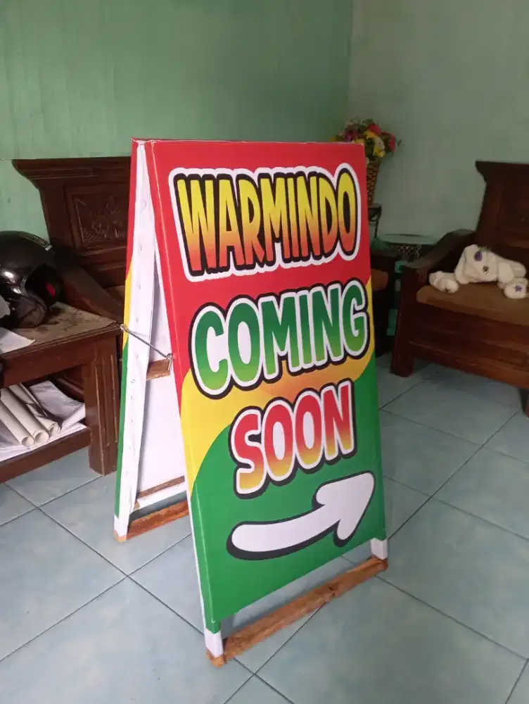 Segitiga Warung Indomie WARMINDO jagrak banner mmt murah pinggir jalan