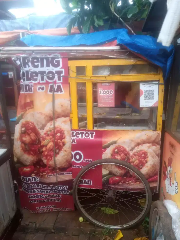 Gerobak dan peralatan Cireng isi Mini