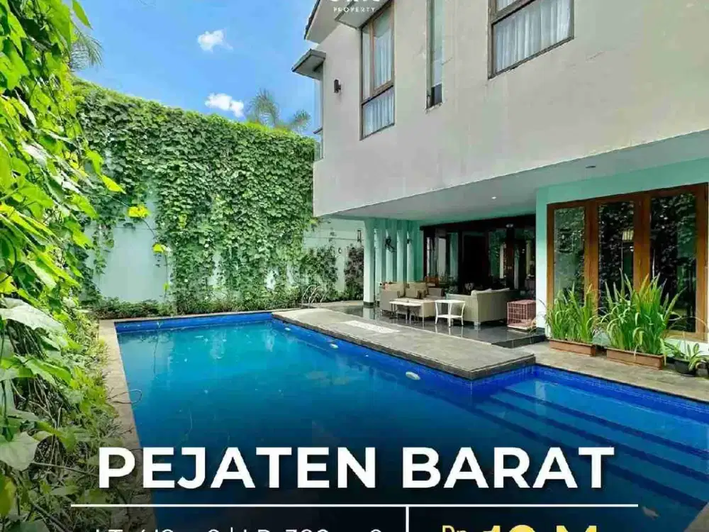 Turun Harga Modern Tropical House di Pejaten Barat Jakarta Selatan