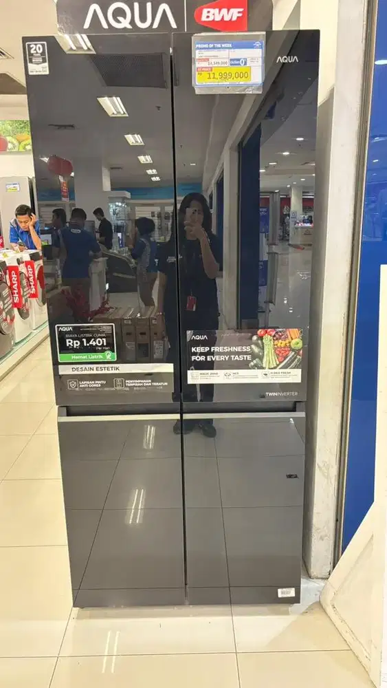 AQUA SBS 4pintu black