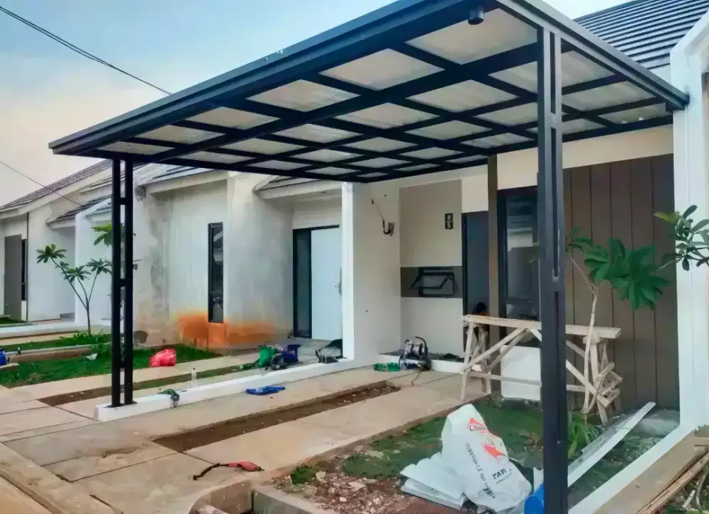 Kanopi rangka hollow atap alderon