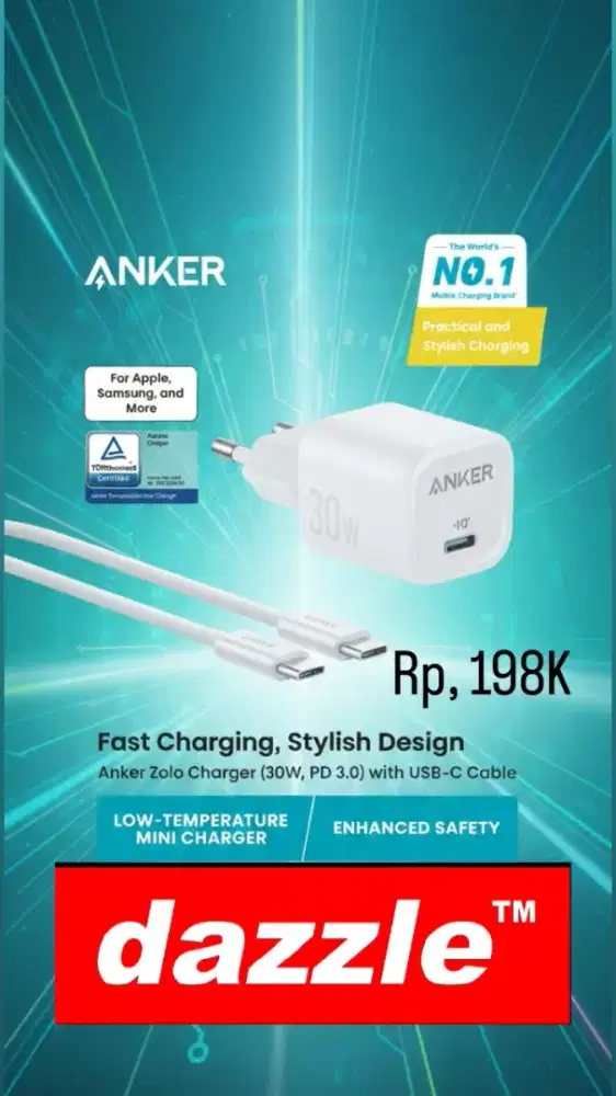 Tc anker zolo gan 30w c to c black