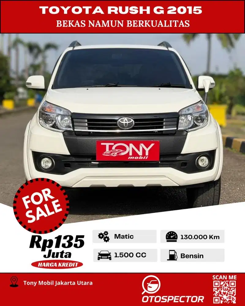 #Tony Mobil# Toyota New Rush G 2015 Putih