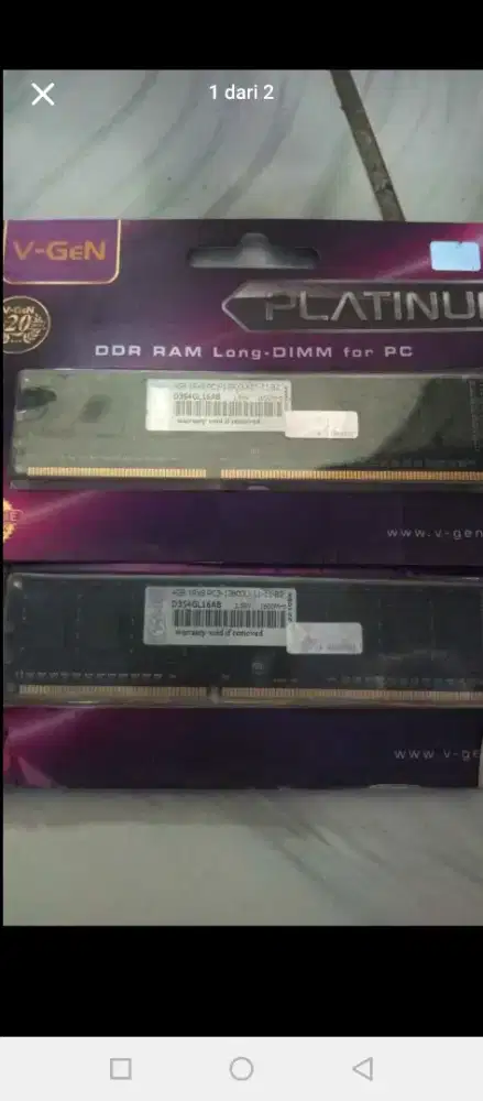 Ram V-Gen DDR3 4Gb