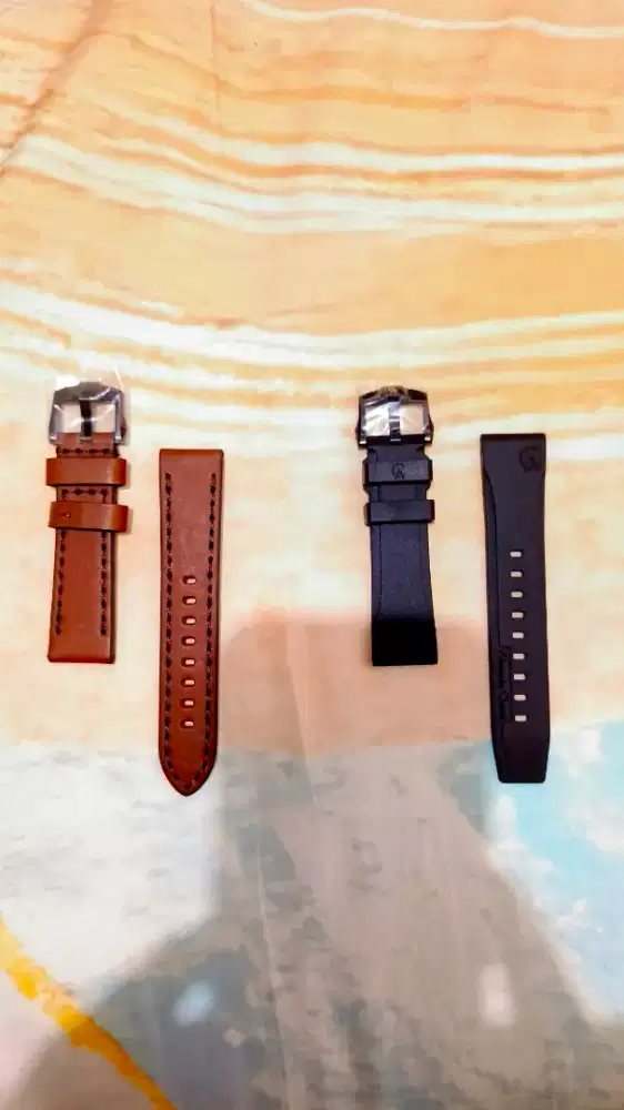 Strap Kulit Dan Rubber Original Alexandre Christie