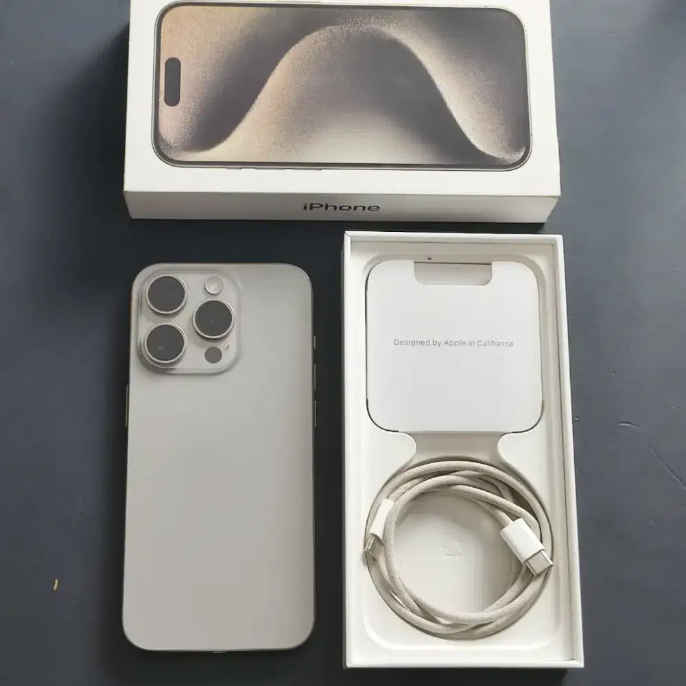 IPHONE 15 PRO 512GB NATURAL TITANIUM EX GARANSI INTER