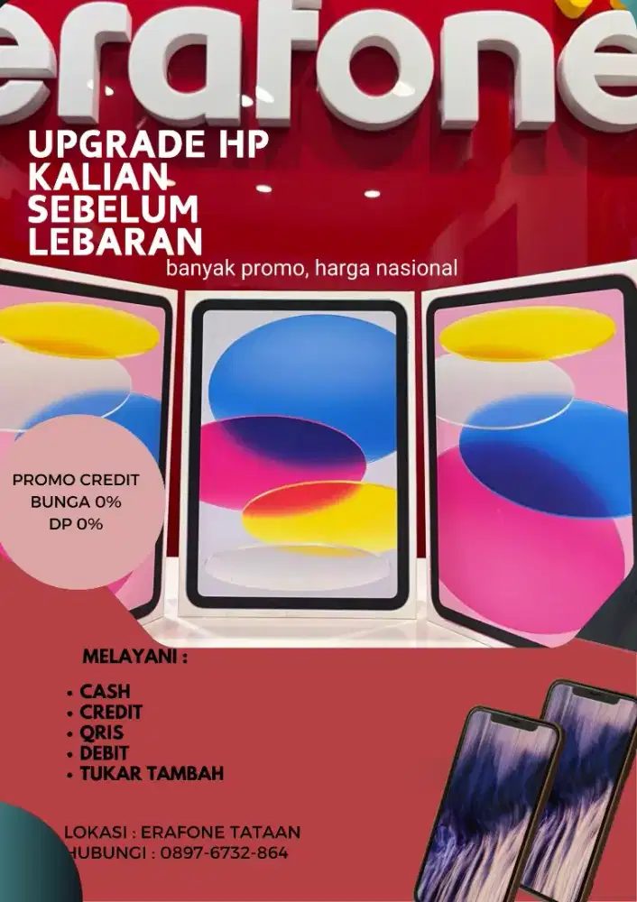 ERAFONE TATAAN MELAYANI CASH QRIS DEBIT CREDIT TUKAR TAMBAH