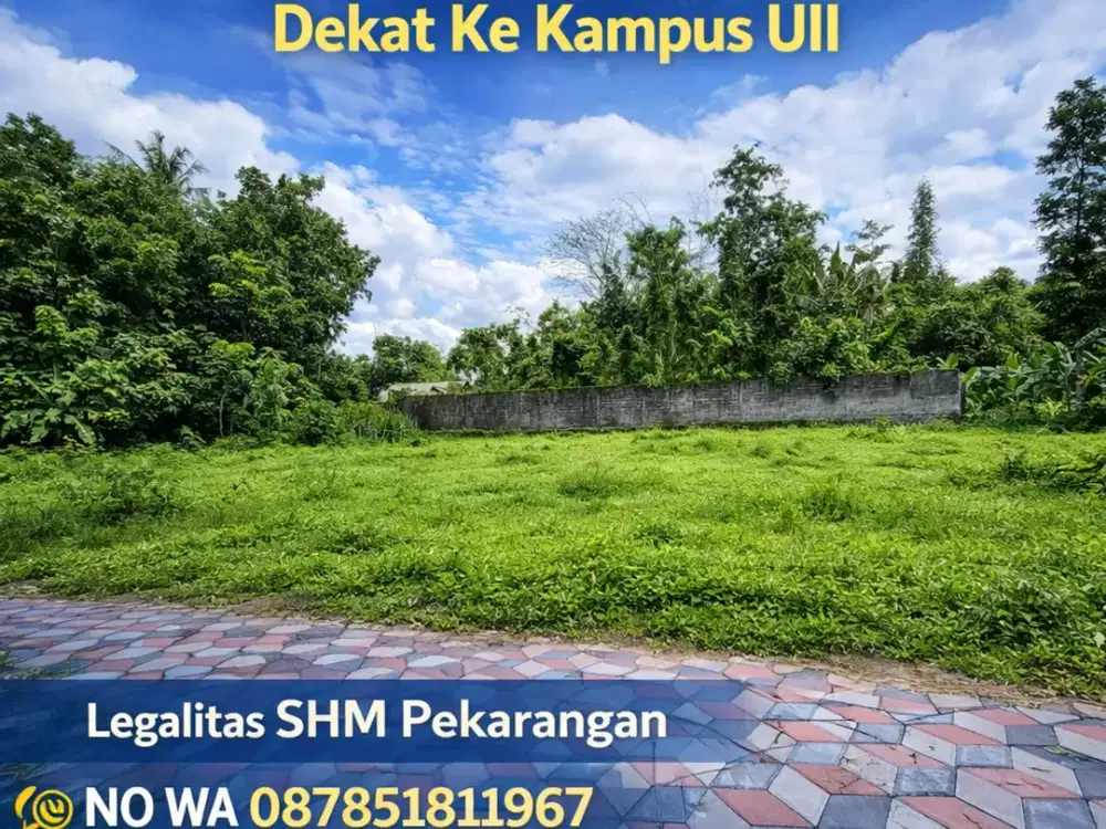 Tanah Jogja Kost Area Kampus UII Kaliurang SHM Pekarangan