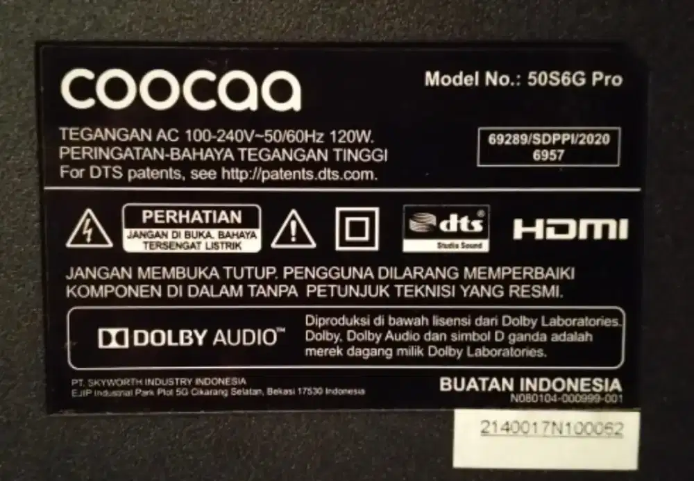 Di Jual Cepat Smart TV 50 Merk Coocaa.
